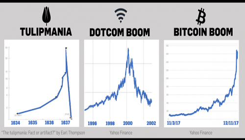 Сравнение тюльпаномании, доткомов и bitcoin