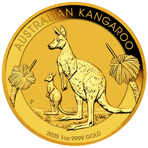 GOLD GOLD AUSTRALIAN KANGAROO 100AUD 2020 1 OZ T