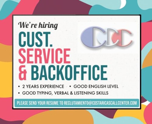 BACK OFFICE CUSTOMER JOB COSTA RICA'S CALL CENTER EMPLOYMENT BACK OFFICE CUSTOMER JOB COSTA RICA'S C