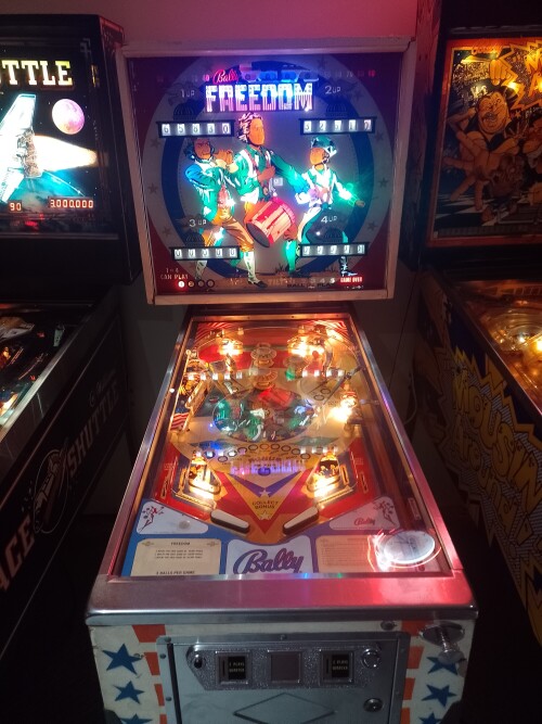 RICHARD BLANK COSTA RICA COLLECTION  1976 BALLY FREEDOM PINBALL MACHINE