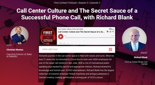 RICHARD BLANK COSTA RICAS CALL CENTER CALL CENTER CULTURE AND THE SECRET SAUCE OF A SUCCESSFUL PHONE