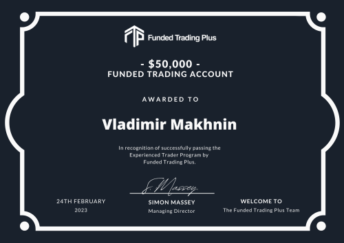 FT+ Certificate Vladimir Makhnin